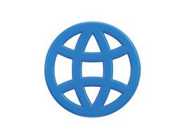 world wide web search browser symbol 3d rendering illustration vector