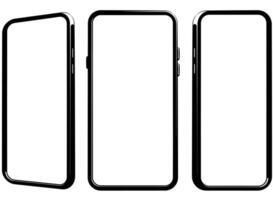 Silhouette Smartphone Front View Mockup Template vector