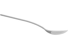 Spoon Side View Tea Dining Utensil vector