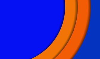 an orange and blue background with a curved line vector