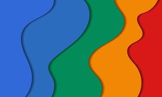 colorful paper background with wavy lines vector
