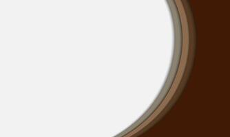 a brown and white circular mirror with a white border vector