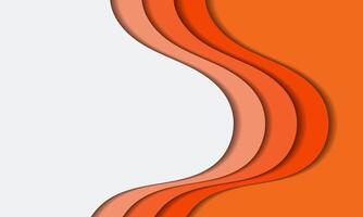 an orange and white background with wavy lines vector