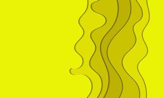 a yellow background with wavy lines vector