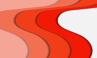 a red and white background with a curved shape vector