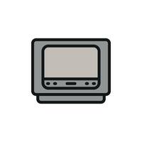 A Television icon with a sleek and modern design concept in a simple style vector