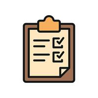 A Clipboard stationery icon with a sleek and modern design concept in a simple style vector