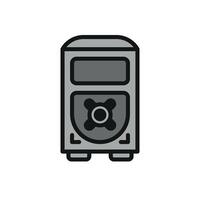 A Sound system music icon with a sleek and modern design concept in a simple style vector