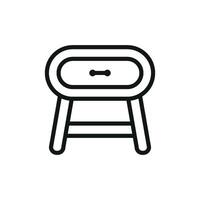 A Side table icon with a sleek and modern design concept in a simple style vector