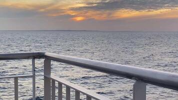 A view of the ocean from a balcony on a cruise ship video
