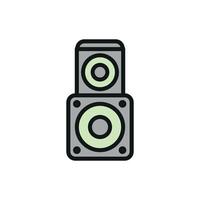 A Sound system music icon with a sleek and modern design concept in a simple style vector