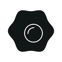 A egg food icon with a sleek and modern design concept in a simple style vector