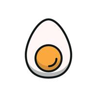 A egg food icon with a sleek and modern design concept in a simple style vector