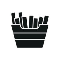 A Fried fries food icon with a sleek and modern design concept in a simple style vector