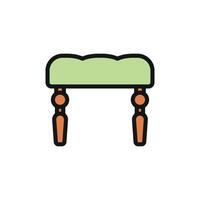 A Chair sofa icon with a sleek and modern design concept in a simple style vector