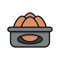 A egg food icon with a sleek and modern design concept in a simple style vector