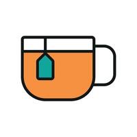 A tea mug icon with a sleek and modern design concept in a simple style vector