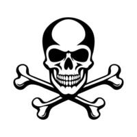 A skull and crossbones symbol on a white background vector