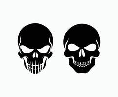 Skull EPS silhouette template vector