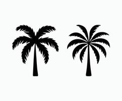 Palm trees silhouette EPS file isolated illustration template vector