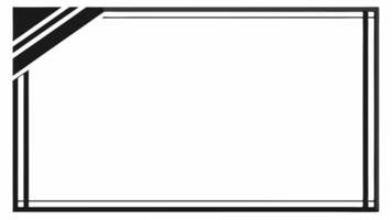 A black and white square frame with a black border vector
