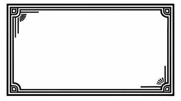 A black and white square frame with a border vector