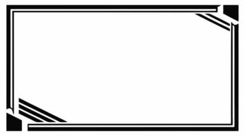 A black and white square frame with a white border vector