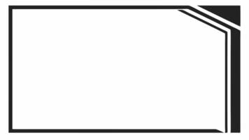 A black and white square frame with a white border vector