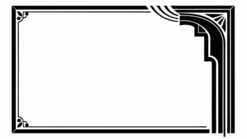 A black and white square frame with a decorative border vector