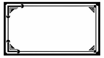 A black and white square frame with a border vector