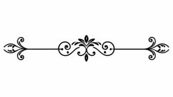 A black and white drawing of a scroll design vector