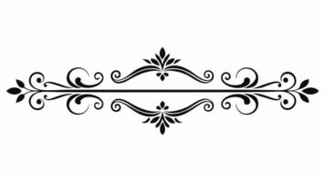 A black and white design with a scroll vector