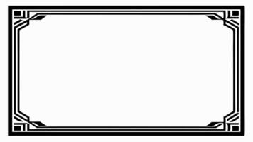 A black and white square frame with a black border vector