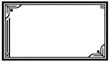A black and white square frame with a border vector