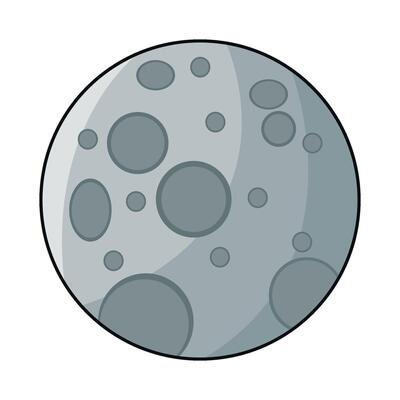 illustration of full moon