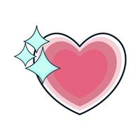 sparkling heart illustration vector