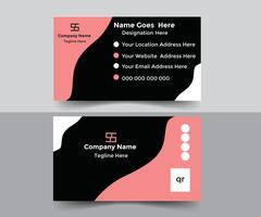 Clean professional business card template vector