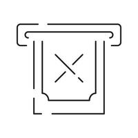 A black and white line icon of a box vector