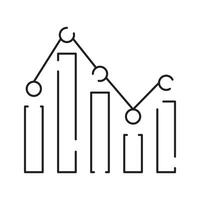 Data analysis line icons. Business and data finance chart report. Signs analysis thin line icon. vector