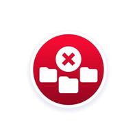 no access to folders icon for ui vector