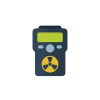 radiation detector icon in flat design vector