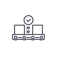 quality control in production line icon vector