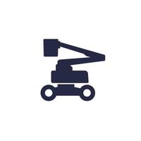 aerial work platform, AWP icon on white vector