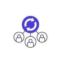 joint venture icon with people vector