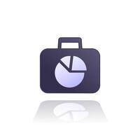 financial portfolio icon with a chart vector