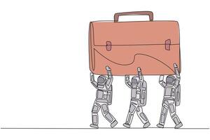 Three people carrying a briefcase vector