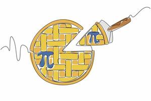 A pie with a pi symbol on it vector