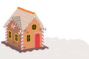 Gingerbread house christmas scene. vector
