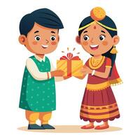 Bhai Dooj Graphics Illustration Art Design vector