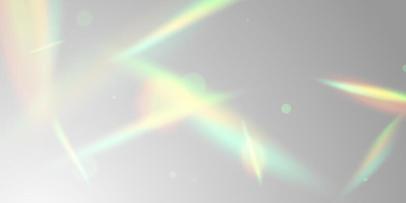Multicolored light effect and zigzag ribbons falling from above on streamer, tinsel